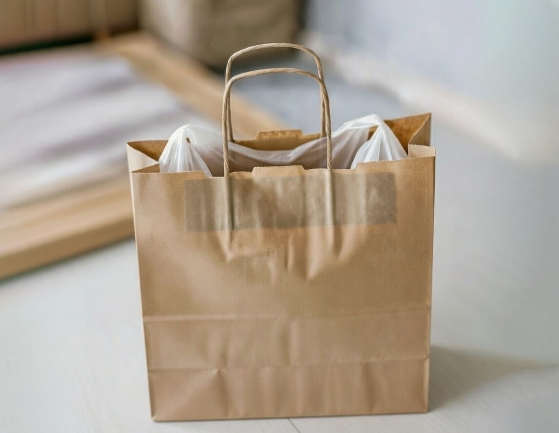 アナルオナニー中に出るゴミを捨てる袋の準備